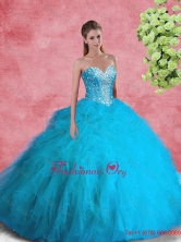2016 Beautiful Ball Gown Sweetheart Beaded Sweet 16 Dresses SJQDDT104002FOR