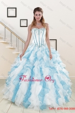 Appliques and Ruffles 2015 Quinceanera Dresses in Multi-color XFNAO056FOR