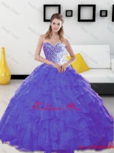 Beautiful Beading and Ruffles Sweetheart Lavender Quinceanera Dresses SJQDDT14002-3FOR