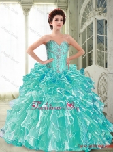 Comfortable Sweetheart Quinceanera Dresses with Ruffles and Beading SJQDDT62002FOR