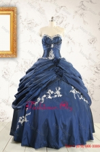Gorgeous Sweetheart Ball Gown Quinceanera Dresses in Navy Blue FNAO693FOR