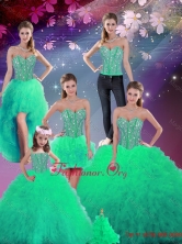 Gorgeous Sweetheart Beaded and Ruffles Detachable Sweet 16 Dresses in Apple Green QDDTA5002ZHTZ001-5FOR