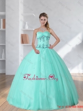 Perfect Appliques and Beading Sweetheart 2015 Dress for Quince  QDZY590TZFXFOR