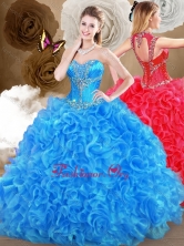 2016 Affordable Blue Sweet 16 Gowns with Beading and Ruffles SJQDDT469002-1FOR