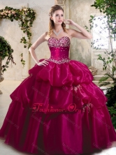 Affordable Ball Gown Sweet 16 Gowns with Beading and Pick Ups SJQDDT397002-1FOR