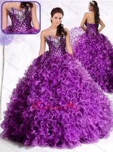 Affordable Ball Gown Sweetheart Ruffles and Sequins Quinceanera Dresses SJQDDT467002FOR