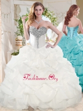 Affordable Ball Gowns Beaded and Bubbles Quinceanera Dress with Sweetheart SJQDDT691002FOR