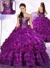 Affordable Beading Ball Gown Sweet 16 Dresses with Ruffles and Sequins SJQDDT459002FOR