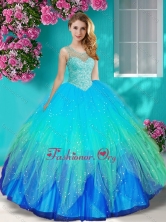 Affordable See Through Beaded Scoop Quinceanera Dress with Backless SJQDDT612002FOR