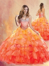 Affordable Sweetheart Ball Gown Quinceanera Dresses with Ruffles SJQDDT431002FOR