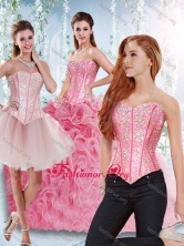 Rolling Flowers Beaded Bodice Detachable Sweet 16 Dresses in Rose Pink SJQDDT530002BFOR