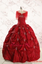 2015 Beautiful Sweetheart Appliques Quinceanera Dresses FNAO230BFOR