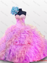 2015 Sweetheart Sequins and Ruffles Quinceanera Gowns in Organza SWQD012-4FOR