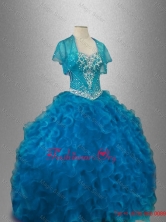 Classical Organza Sweet 16 Dresses with Beading and Ruffles SWQD026-1FOR