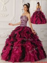 Elegant Multi Color Ball Gown Floor Length Quinceanera Dresses QDZY009AFOR
