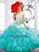 Exquisite Floor Length Quinceanera Dresses with Beading and Ruffles SJQDDT39002FOR