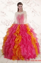Inexpensive Beading Quinceanera Dresses in Multi color XFNAO710AFOR