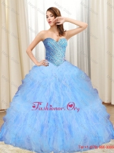 Luxurious Beading and Ruffles 2015 Quinceanera Dresses in Multi Color SJQDDT11002FOR