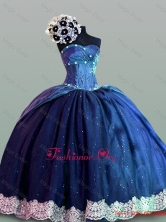 Luxurious Quinceanera Dresses with Lace in Navy Blue for 2015 SWQD004-8FOR