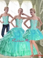 Pretty A Line 2015 Quinceanera Dresses with Beading SJQDDT55001FOR