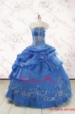 Spring Exclusive Royal Blue Quinceanera Dresses with Appliques For 2015 FNAO067FOR