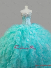 Summer Elegant Beaded Sweetheart Quinceanera Dresses in Aqua Blue SWQD017FOR