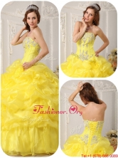 The Most Popular Beading and Ruffles Quinceanera Dresses in Yellow QDZY054EFOR