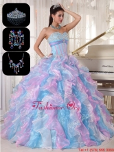 The Most Popular Ruffles and Appliques Quinceanera Gowns in Multi Color PDZY334EFOR