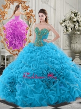 Exclusive Beaded Bodice and Ruffled Sweetheart Quinceanera Dress in Baby Blue SJQDDT519002FOR