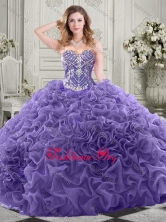 Gorgeous Beaded Bodice and Ruffled Quinceanera Dress with Chapel Train SJQDDT522002FOR