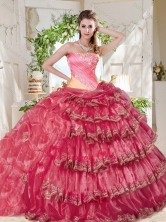 Gorgeous Beaded and Ruffled Big Puffy Sweet 16 Dress in RainbowSJQDDT698002FOR