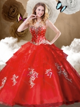 Recommended Ball Gown Quinceanera Dresses with Beading and Appliques SJQDDT480002FOR