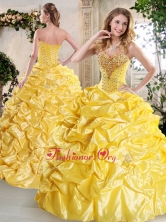 Recommended  Ball Gown Quinceanera Dresses with Beading and Pick Ups for Spring QDDTG1002AFOR