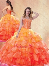 Recommended Ball Gown Quinceanera Gowns with Beading and Ruffles SJQDDT399002FOR