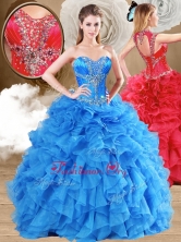 Recommended  Ball Gown Sweet 16 Gowns with Beading and Ruffles QDDTA119001-1FOR