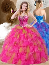 Recommended Ball Gown Sweetheart Ruffles Quinceanera Dresses in Multi Color QDDTP1002-1FOR