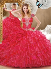 Recommended Red Sweet 16 Dresses with Beading and Ruffles SJQDDT473002-2FOR