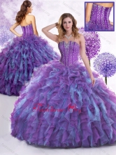 Recommended Strapless Beading and Ruffles Sweet 16 Dresses SJQDDT444002FOR