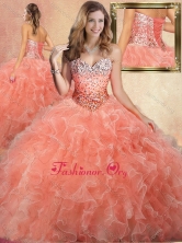 Recommended Sweetheart Beading Quinceanera Gowns with Ruffles SJQDDT440002FOR