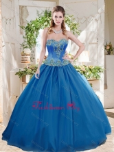 Romantic Big Puffy Blue Quinceanera Dress with Beading and AppliquesSJQDDT720002FOR