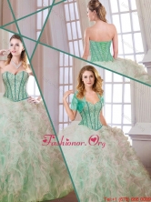 2015 Fall Gorgeous Beading and Ruffles Multi Color Quinceanera Dresses  SJQDDT169002FOR