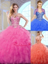 2016 Summer Elegant Ball Gown Sweetheart Quinceanera Dresses with Beading SJQDDT162002FOR