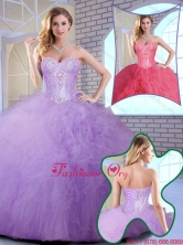 2016 Summer Wonderful Floor Length Quinceanera Gowns with Ruffles SJQDDT154002FOR