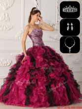 Exquisite Organza Ruffles Quinceanera Gowns in Multi Color QDZY009DFOR