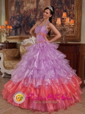 Finca Cincuenta y Uno Panama For 2013 Graduation Lavender Halter Discount Quinceanera Dress With Organza Beading Style QDZY253FOR