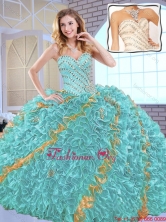 Gorgeous Beading Quinceanera Dresses with Beading and Ruffles SJQDDT147002-1FOR