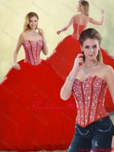 Hot Sale Red Detachable Sweet 16 Dresses with Ruffles and Beading SJQDDT253002-2FOR