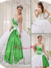 Latest Ball Gown Sweetheart Quinceanera Dresses with Embroidery QDZY408BFOR