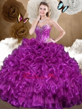New Arrival 2016 Purple Quinceanera Dresses with Beading and Ruffles SJQDDT484002-1FOR