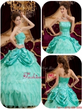 New Arrival Ball Gown Strapless Ruffles Quinceanera Dresses for 2016 QDZY005BFOR